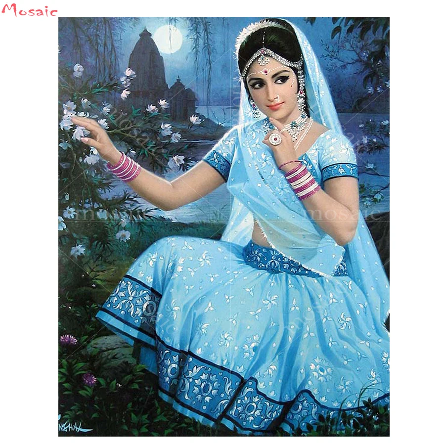 5D алмазная живопись индейская девушка наборы для вышивки крестиком вышивка