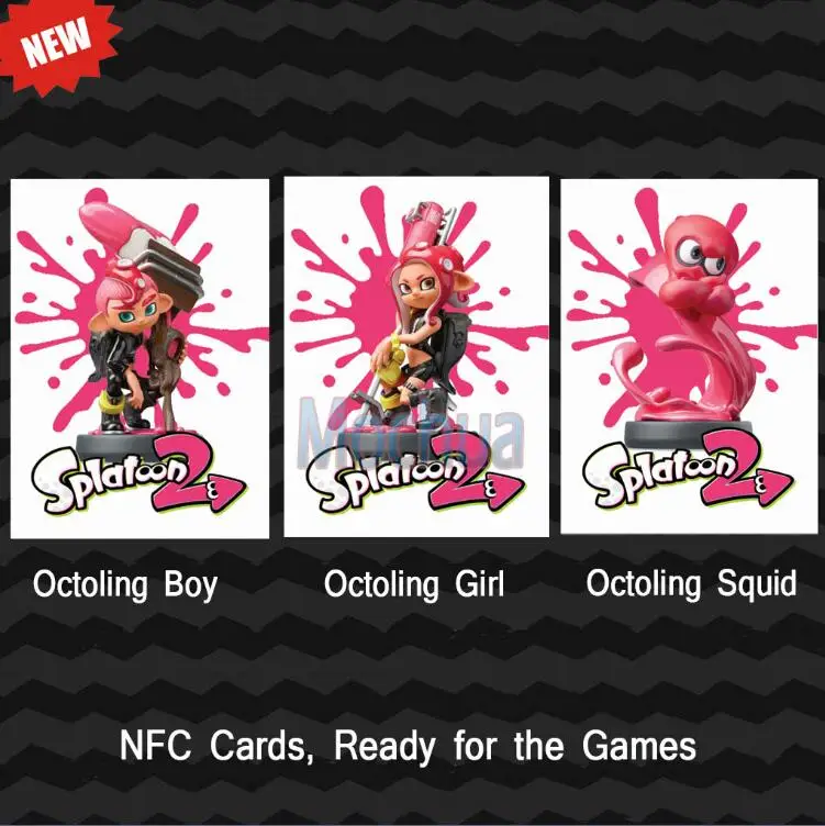 Octoling-3PCS Splatoon 2 последняя NFC карта Octoling Boy Octoling Girl Octoling Squid Inkling - Цвет: Octoling-3PCS