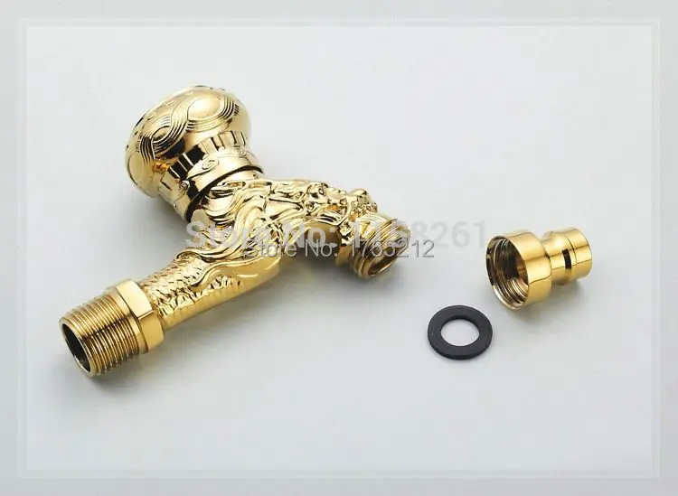 Garden Gold Plate Bathroom Washing Machine Tap Laundry Mop Pool Cold Water Bibcock bathroom faucet Bath tap HJ 0222K water t|faucet generator|faucet