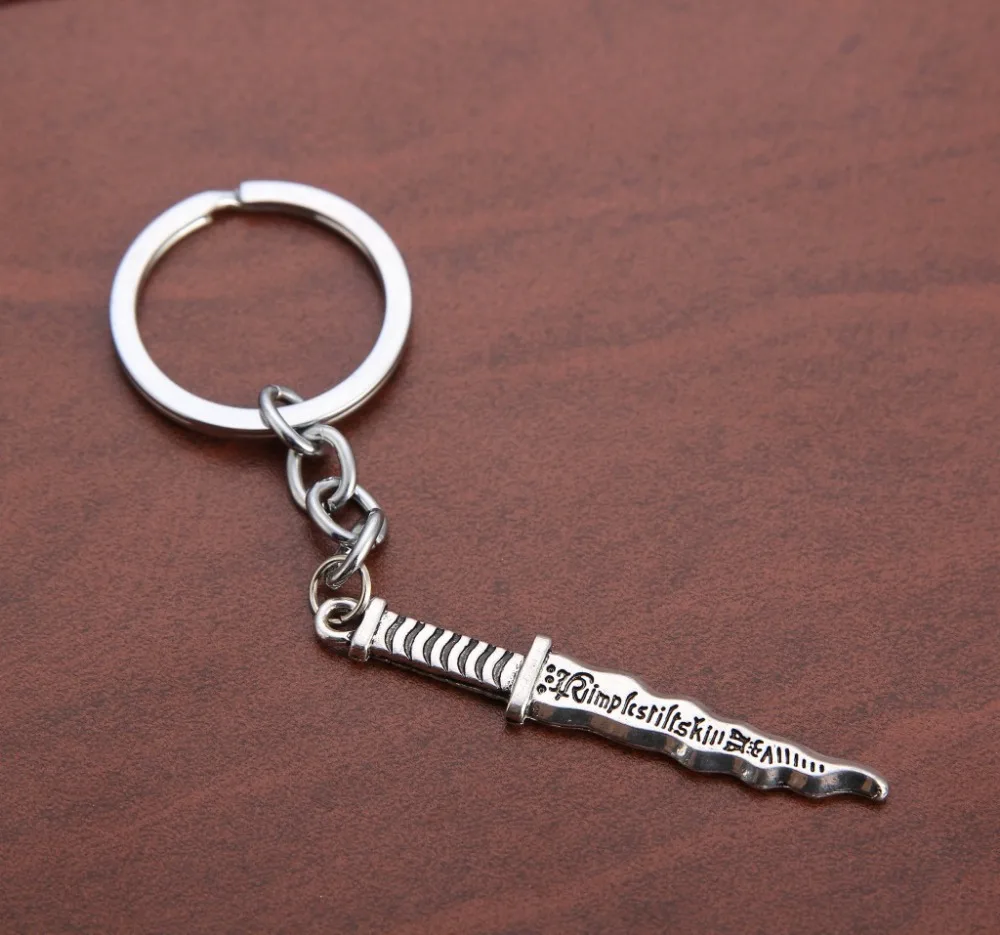 Новинка 2015 белоснежный брелок Once Upon A Time Rumpelstiltskin Dagger античная серебряная