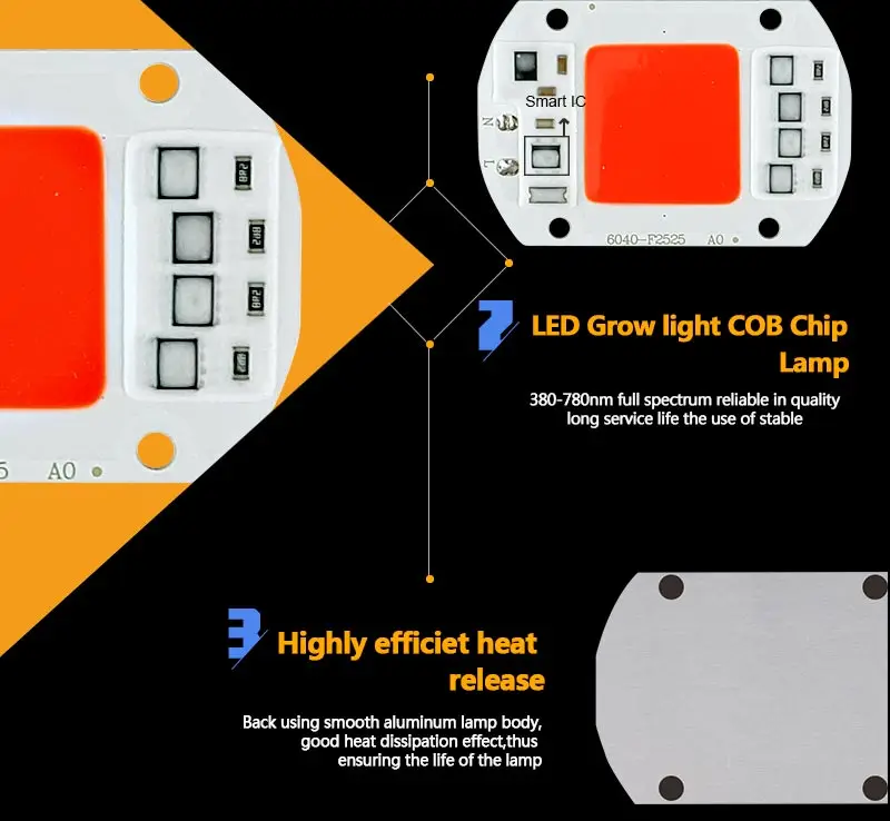 Синий COB светодиодный чип-лампа Smart IC 20 Вт 30 Вт 50W220V СВЕТОДИОДНЫЙ матричный диодный массив для прожекторов Прожектор уличный прожектор
