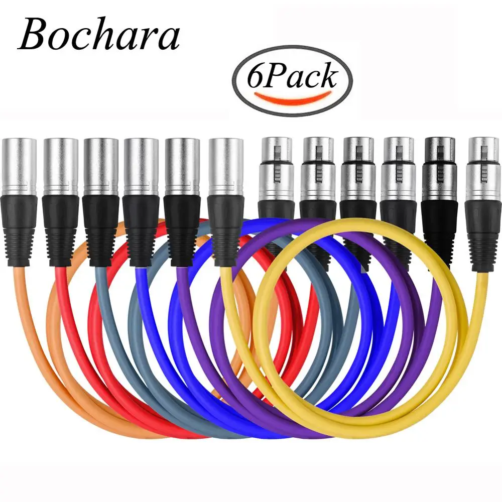 Bocharilla-Cable XLR de colores, conector macho a hembra OFC de cobre con...