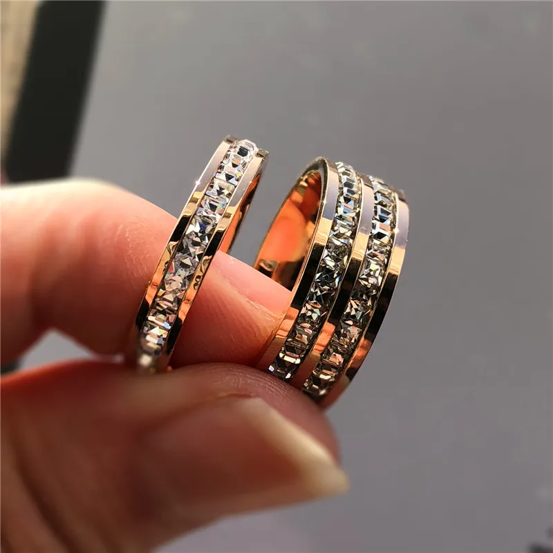 Минималистичные кольца для мужчин и женщин из титановой стали серебряное