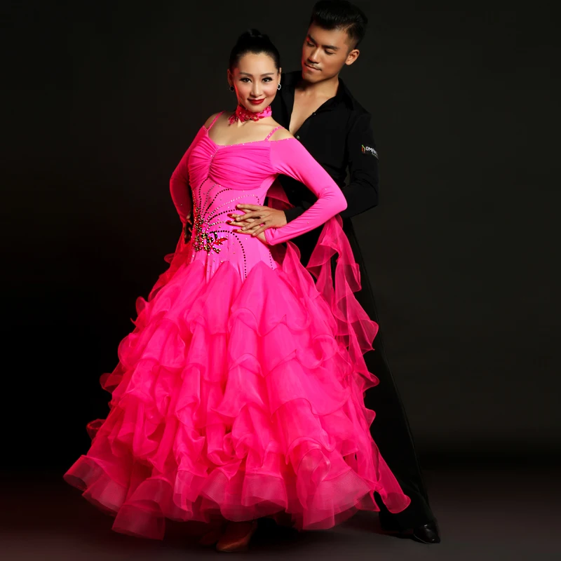 Luxury Modern Dance Costumes Female International Standard Ballroom Costume Dress Flamenco Skirts for Performance 18 | Тематическая