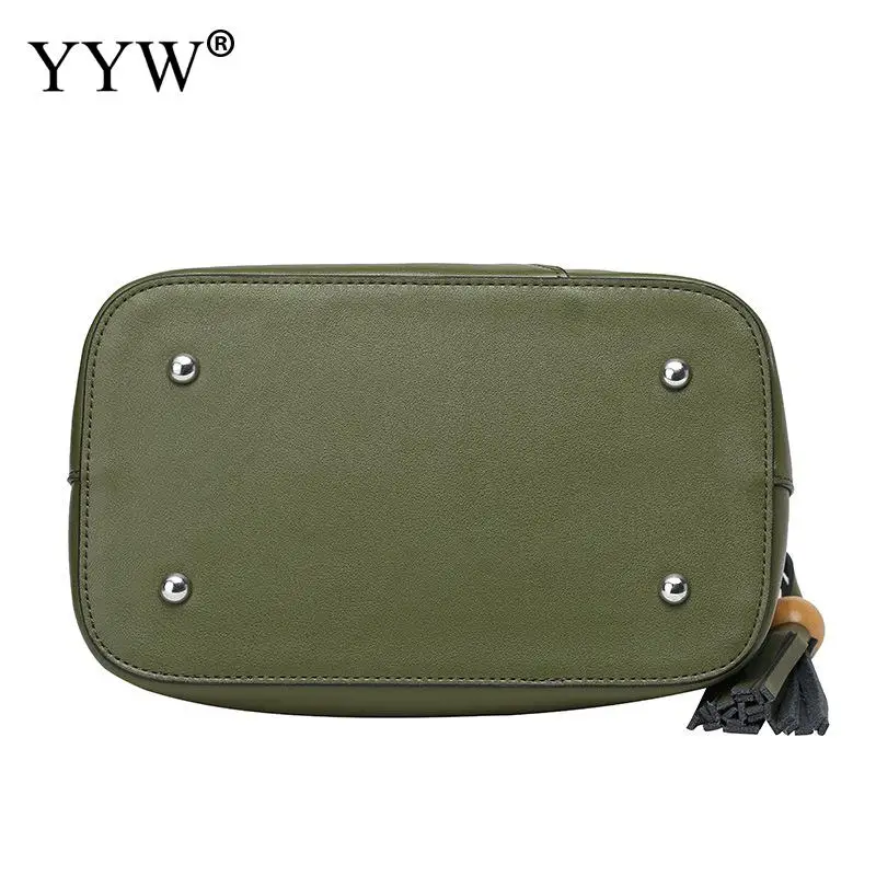 Винтажная кожаная женская сумка через плечо с кисточками Bolsos Mujer Green Bolsa Feminina Большая вместительная женская сумка через плечо