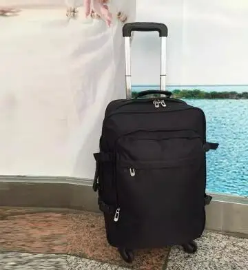 Black 24 Inch Сумка для ручной клади, дорожный рюкзак на колесиках, Дорожный чемодан, дорожная сумка на колесиках - Цвет: Black 24 Inch