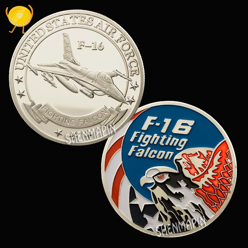 Американская общая динамика F 16 Боевой сокол памятная монета ВВС главный боец