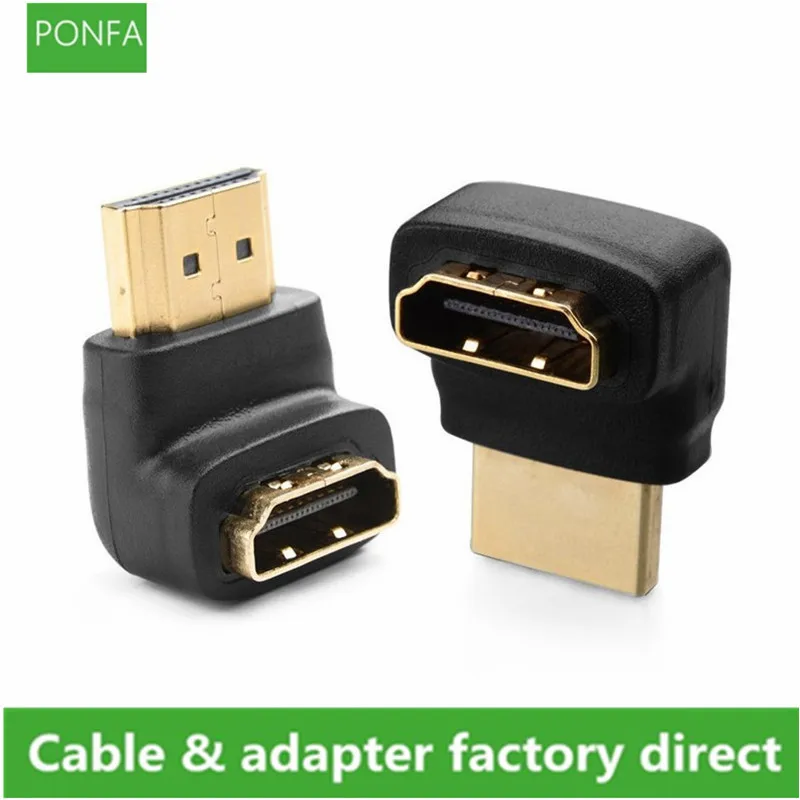 Совместимый с HDMI адаптер конвертер угол 270/90 градусов HD штырь-гнездо для 1080P HDTV