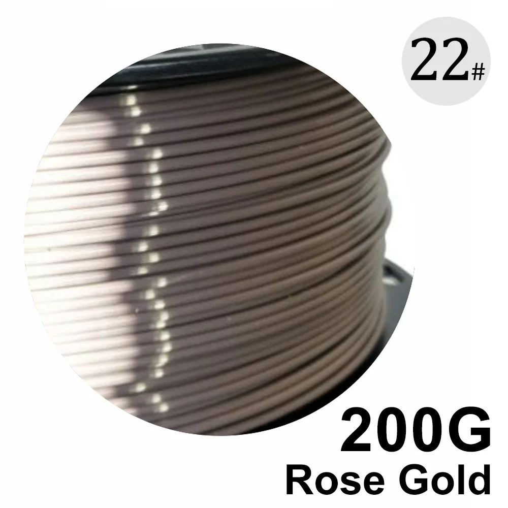 rose gold Noulei шелковые блестящие 3D принтеры Pla нити 1,75 мм 200 г шелковистый богатый блеск 3d материалы для печати - Цвет: rose gold