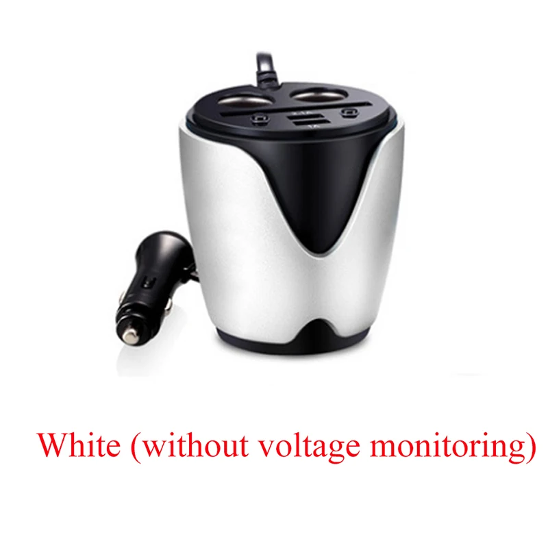 White Dual USB автомобильный разветвитель прикуривателя адаптер DC 12-24 V 3.1A USB быстрой зарядки автомобиля зарядное устройство Держатель для карт - Цвет: White