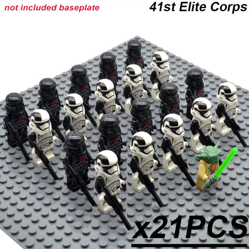 41st Elite Corps A 21 шт./компл. Звездные войны королевской гвардии волк Trooper шок Trooper 501st Легион Палпатин конструкторных блоков, Детские кубики, игрушки для детей - Цвет: 41st Elite Corps A