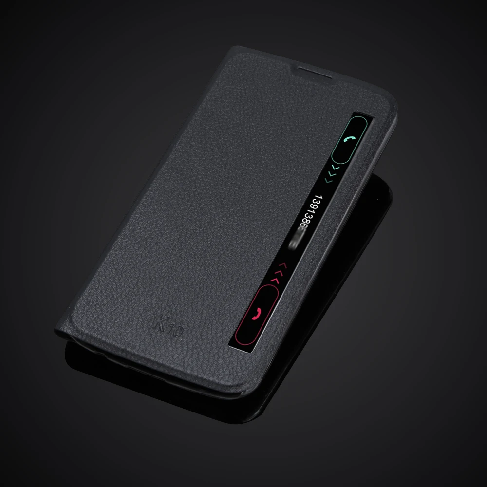 Умный Быстрый Чехол с окошком для LG K10 K410 K420N, супертонкий флип-чехол с функцией автоматического сна, кожаный чехол