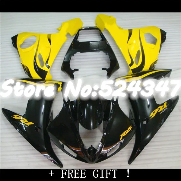 

B Yellow black body repair parts for R6 fairing kit 03 04 05 YZF R6 2003 2004 2005 Motorcycle fairings sets