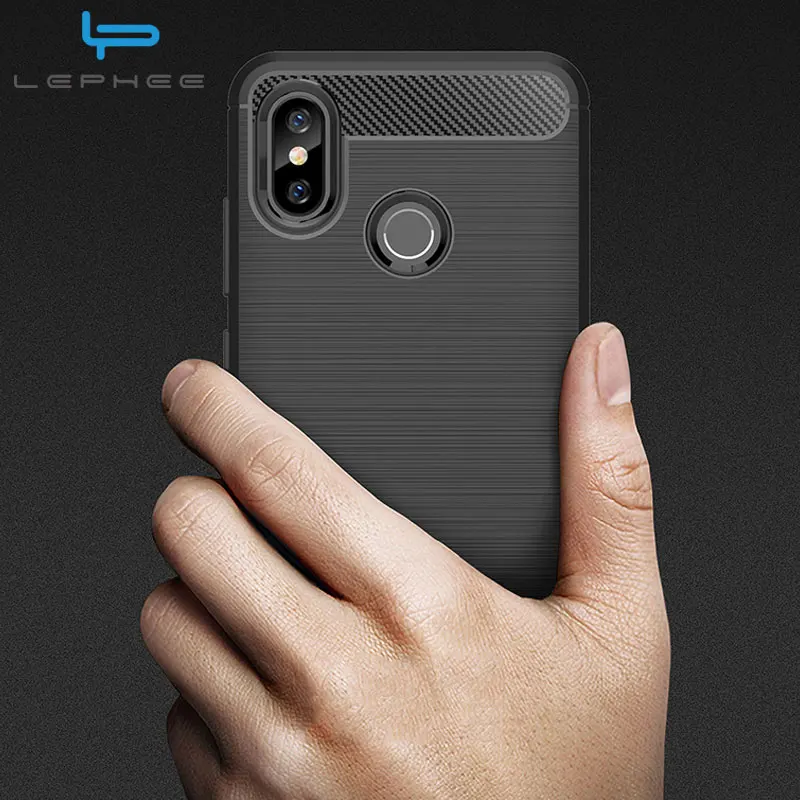 LEPHEE для Xiaomi 8 SE Силикон углеродного волокна ТПУ Мягкий матовый противоскольжения