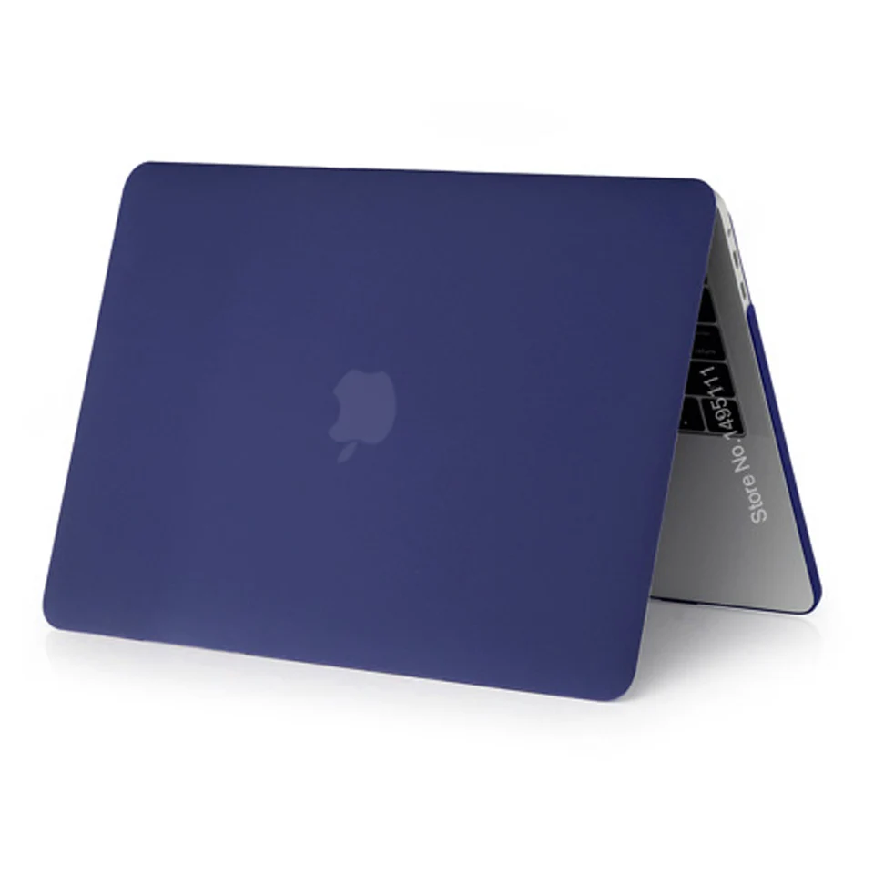 Цветной чехол для ноутбука Apple MacBook Air Pro retina 11 12 13 15 для macbook New Pro 13 15 16 дюймов с сенсорной панелью+ крышка клавиатуры - Цвет: Matte navy