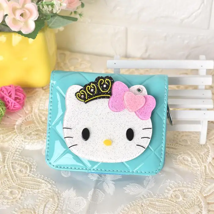 Женские кошельки с рисунком hello kitty, кожаный кошелек hello kitty, кошелек для девушек, клатч, женские вечерние кошельки - Цвет: 4