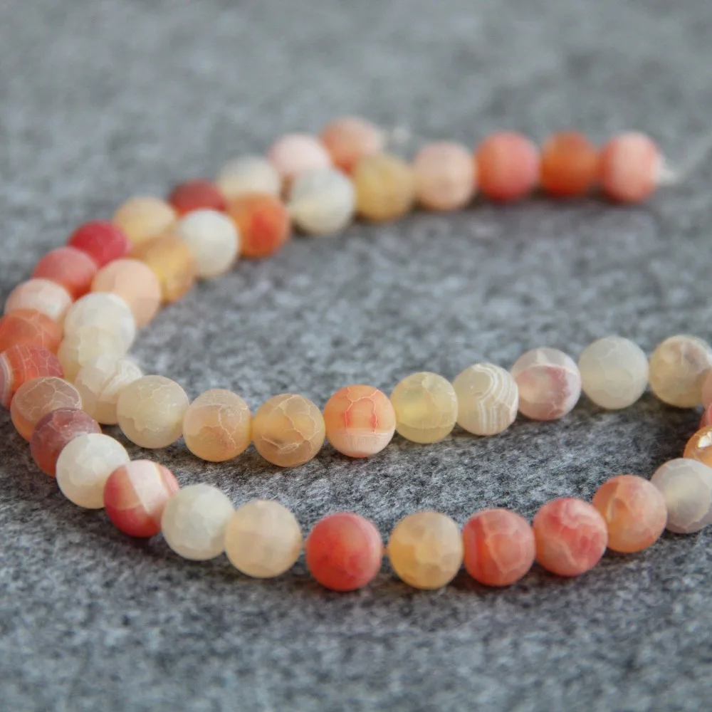 Лидер продаж новинка для ожерелья 8 мм разноцветные полоски красный натуральный