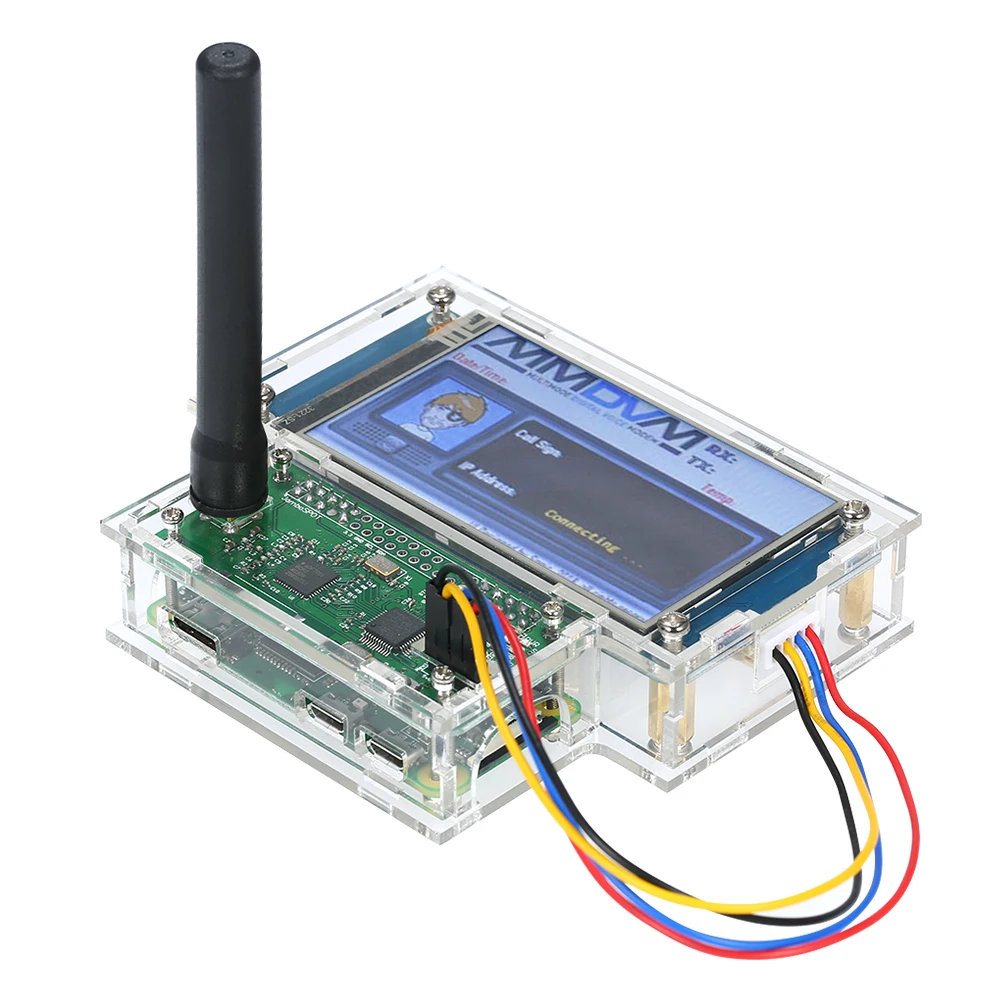 MMDVM HS Hat модуль расширения точки доступа+ Материнская плата для Raspberry pi zero w+ 3," lcd+ 8G карта памяти+ чехол P25 DMR YSF