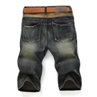 Мужские джинсовые шорты, джинсовые Бермуды в стиле ретро, размеры 28-38, 2021