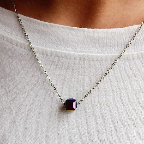 Женские ожерелья с квадратным кристаллом Petrogulf брендовые в подарок 2019 | Украшения