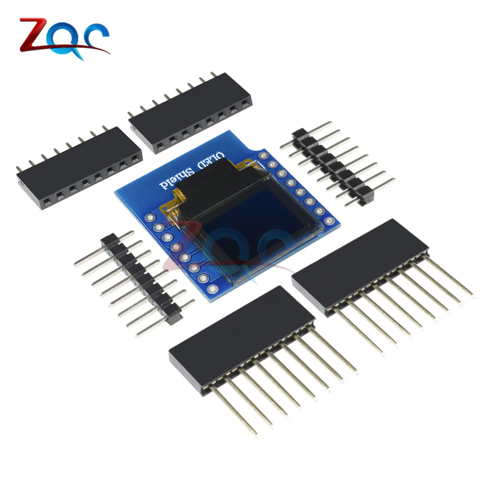 SSD1306 OLED щит для WeMos D1 mini 0 66 &quotДве кнопки IIC I2C IOT 66&quot дюймов 64X48 Arduino совместимый