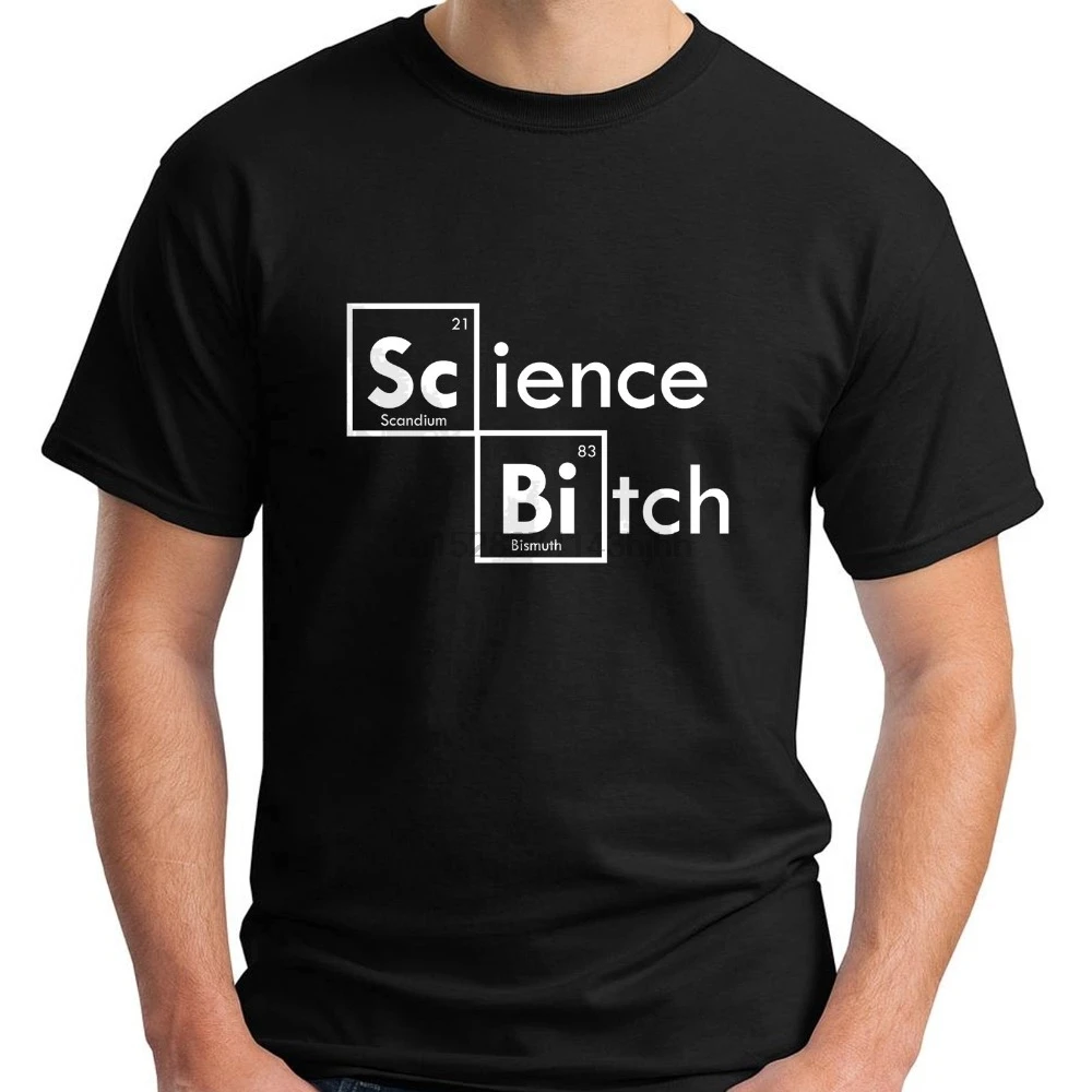Летняя новая мужская хлопковая модная футболка с принтом надписью Science BICK