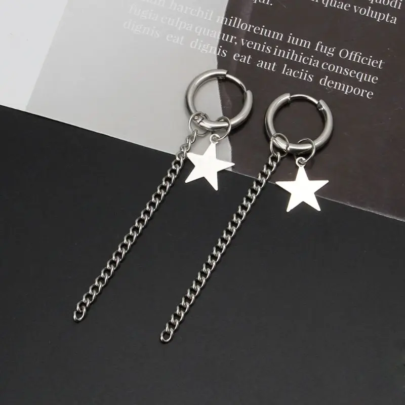 Серьги-кольца из нержавеющей стали в готическом стиле | Украшения и аксессуары