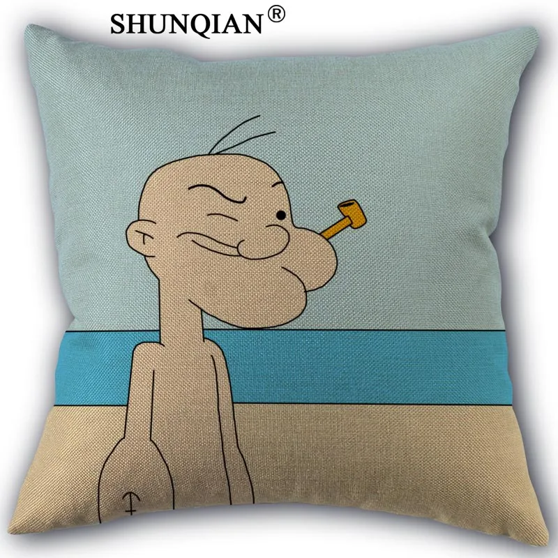 Pillowcase Новое поступление popeye пользовательские хлопок Наволочки на молнии заказ Наволочка более Размеры пользовательские ваш образ подарок - Цвет: Pillowcase