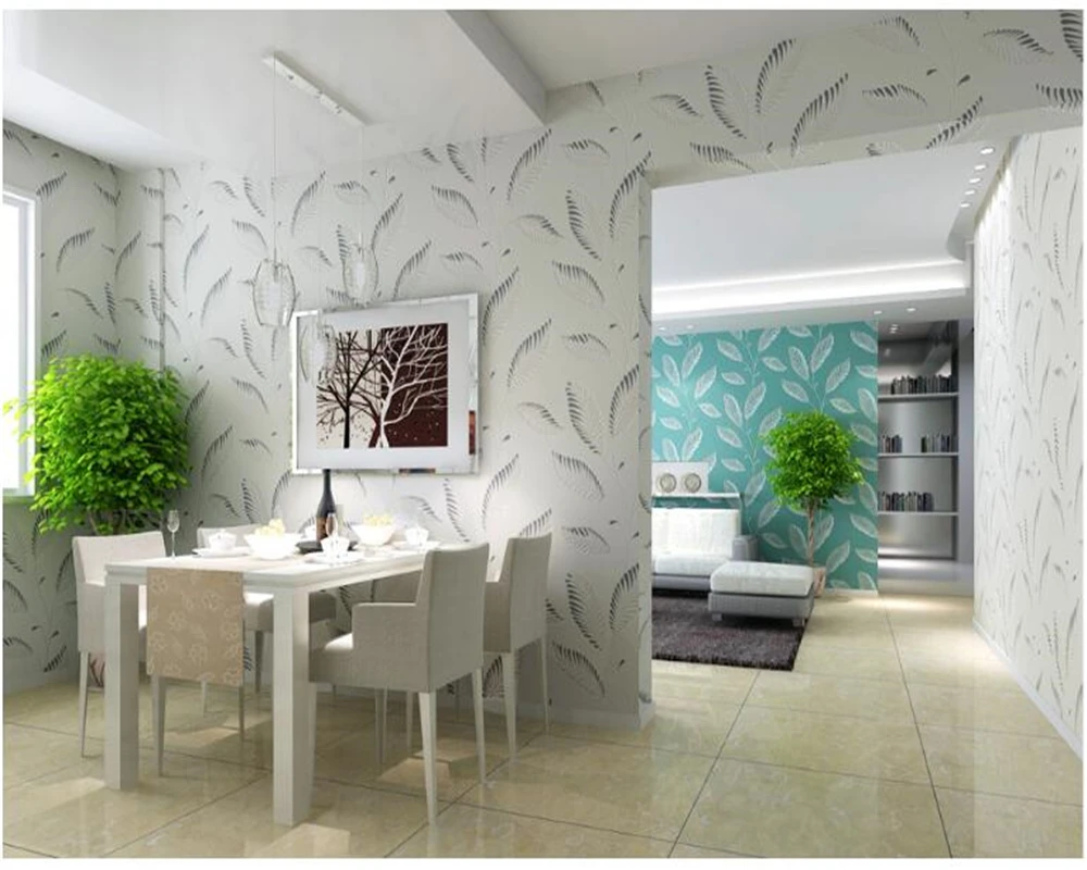 

beibehang hudas beauty Modern minimalist 3D embossed flocking background wall non-woven wallpaper papel de parede