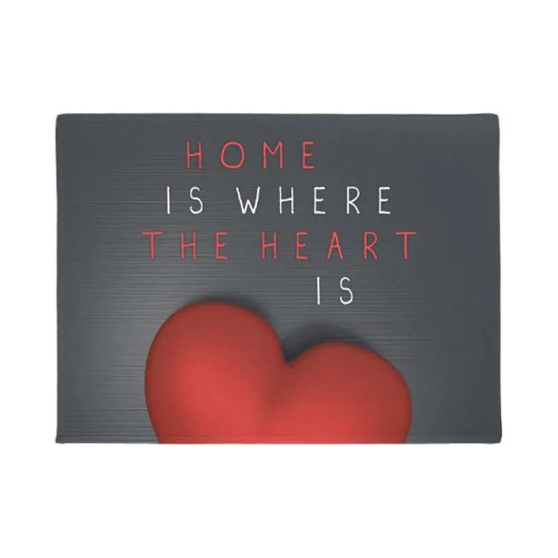 

Personality Home is where the Heart is Doormat Home Decoration Entry Non-slip Door Mat Rubber Washable Floor Carpet