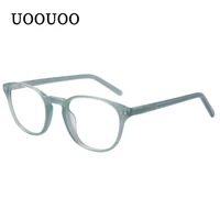 retro round reading glasses full rim acetate computer reader uv400 blue ray blocking multifocal progressive reading eyeglasses