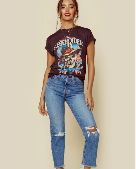 Уличная однотонная хлопковая Футболка с принтом скелета для женщин harajuku camisetas verano mujer plu Размер оверсайз