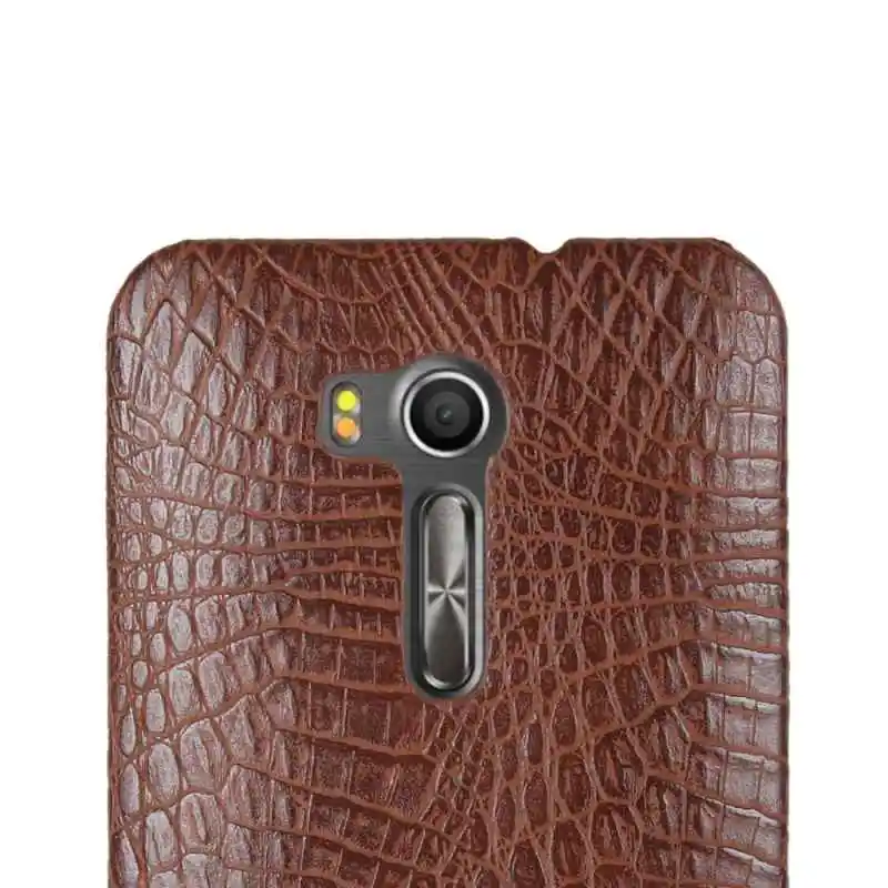 Коричневый Чехол для Asus Zenfone GO tv ZB551KL G550KL, чехол для телефона s, роскошная крокодиловая искусственная кожа+ Жесткая задняя крышка из ПК для Asus ZB551KL - Цвет: Коричневый