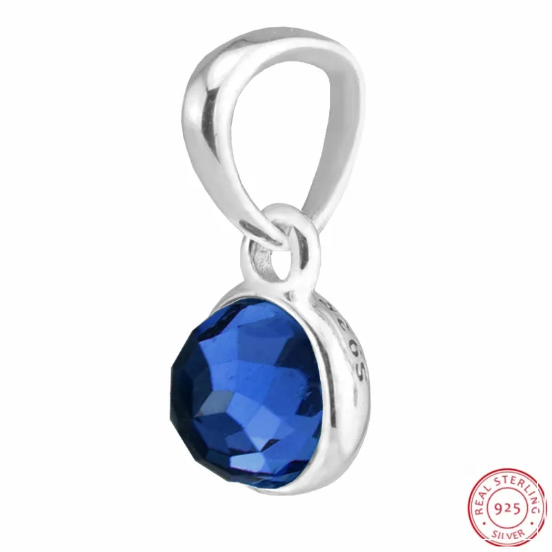 Бусины шармы в виде капель серебристые с лондонским кристаллом|charm beads|charm beads