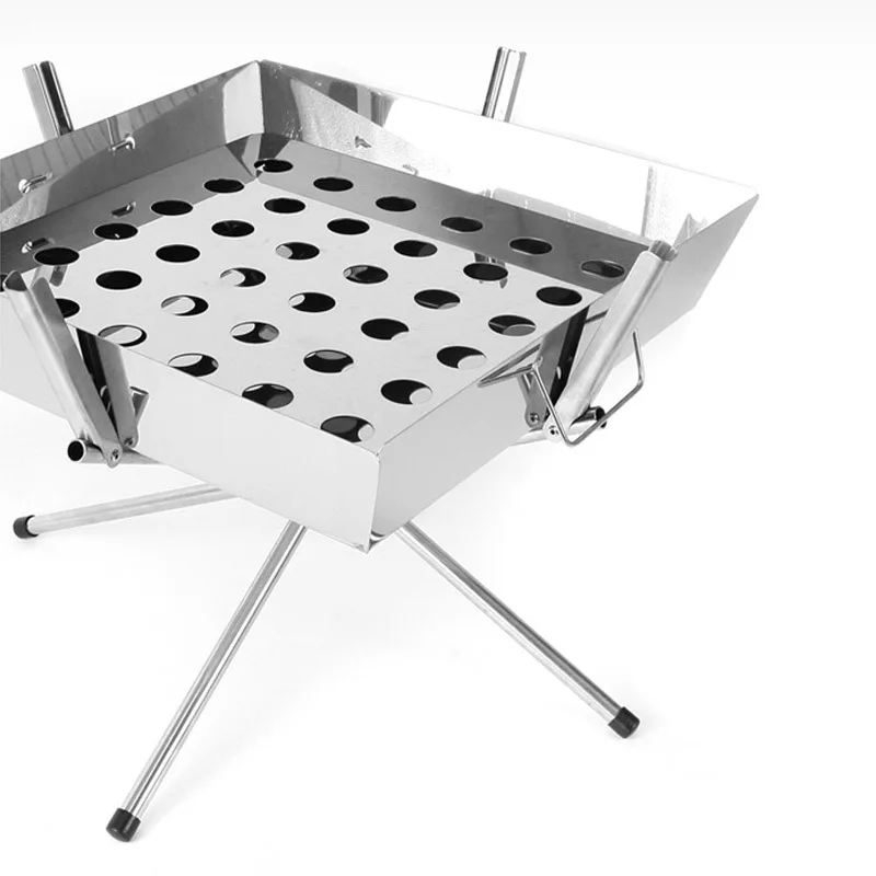 Outdoor barbecue camping household stainless steel folding charcoal incinerato | Спорт и развлечения