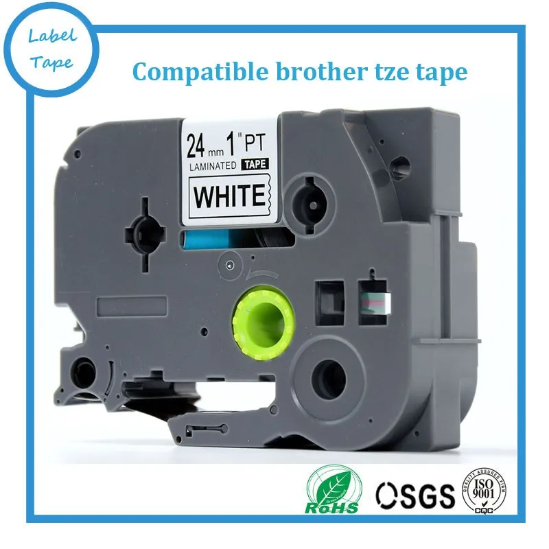 

2PCS/lot Compatible Brother P-TOUCH TZe-251 TZ-251 24mm Black on White laminated TZ label tape
