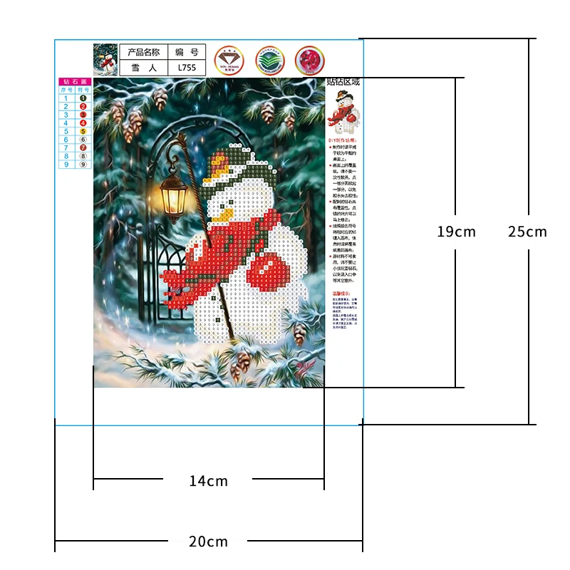5d алмазное Украшение diy Вышивка крестом lanternsnowman картина из мозаики и бриллиантов