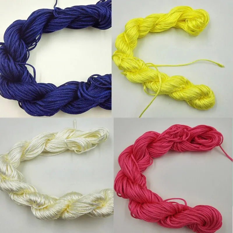 Новый 1 мм * 25 м карамельный цвет нейлоновый шнур нить китайский узел Макраме Rattail