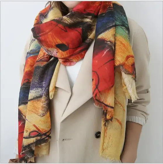 Роскошный брендовый женский шарф Desigual Новая женская шаль с двусторонней
