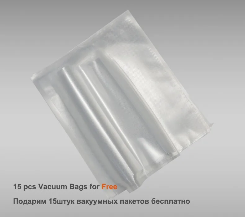 TINTON LIFE 110 В/220 В бытовой пищевой вакуумный упаковщик упаковочная машина пленка упаковщик вакуумный упаковщик в том числе 15 штук пакетов бесплатно