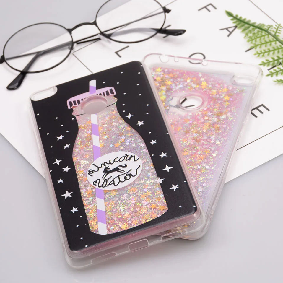 Reaoom for Xiaomi Mi Max 2 Case Glitter Dynamic Liquid Colorful Star Quicksand Cute Bottle Unicorn Cover Max2 |