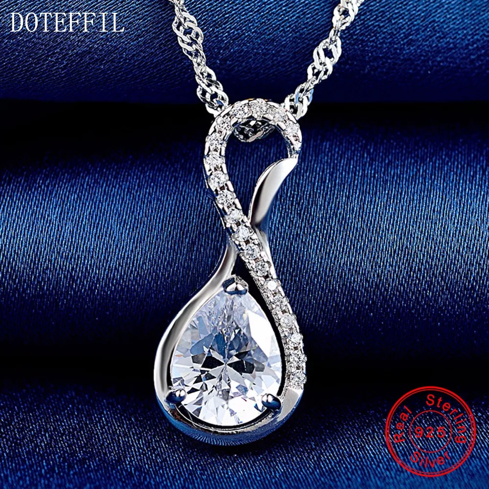 AAAA серебряное ожерелье из циркона женское модное Очаровательное 100%