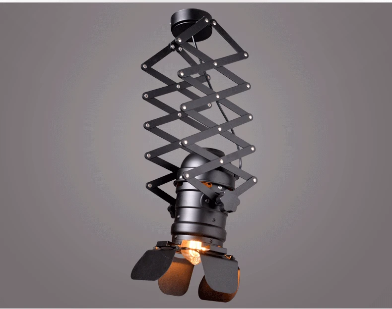 Vintage Industrial decor Loft LED Ceiling Light Room illumination can adjusted telescopic home Retro Lamp lamparas de techo | Лампы и
