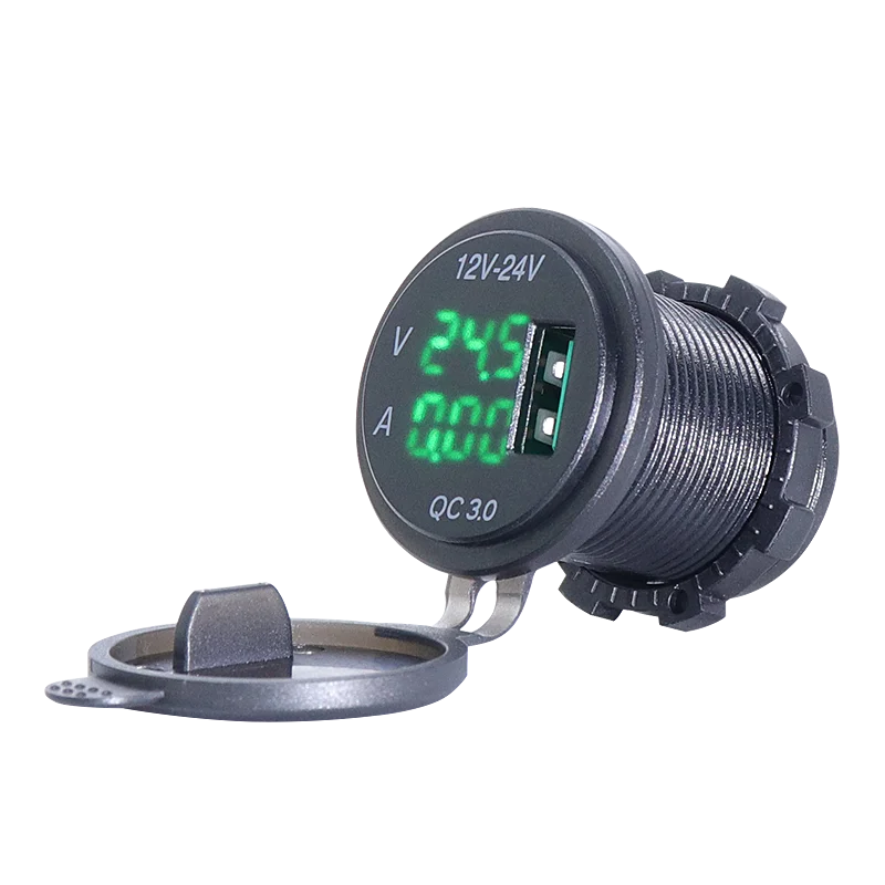 Новая быстрая зарядка 3 0 USB автомобильная с светодиодный дисплей Вольтметр и
