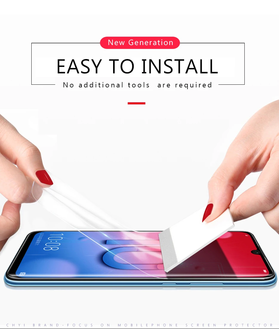 CHYI 3D изогнутая пленка для huawei Honor 10 Lite защита экрана Взрывозащищенная Гидрогелевая пленка с инструментами не закаленное стекло