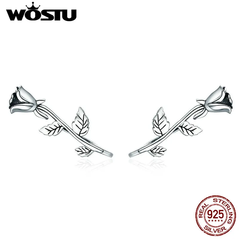 WOSTU новые трендовые серьги-гвоздики из стерлингового серебра 925 пробы с