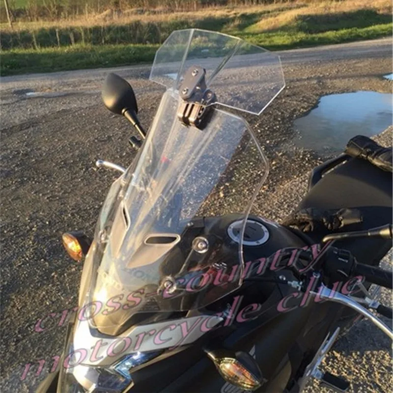 Universal Smoke Upper Outer Windshield Air Wind Deflectors Windscreen Bracket Set Adjustable for Motorcycle | Автомобили и