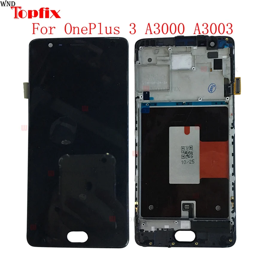 5.5&quotInch LCD For Oneplus 3T Display Touch Screen A3000 A3003 Digitizer Assembly With Frame Replacement OnePlus 3 | Мобильные