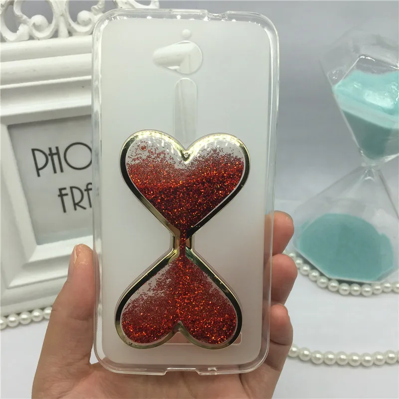 A15 Red W Жидкая девушка чехол для Asus Zenfone GO ZB500KL ZB500KG X00AD чехол s Блеск динамичный Мягкий ТПУ час стекло бокал вина духи - Цвет: A15 Red W