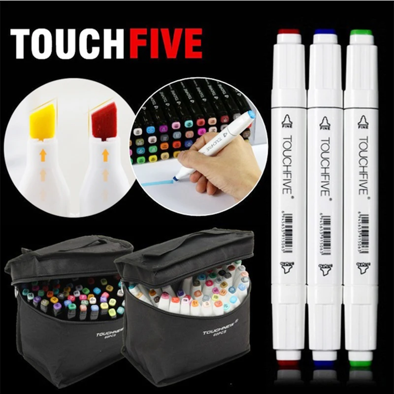 TOUCHFIVE 30/40/60/80/168 цветов двойная головка художественные маркеры авторучка масляные